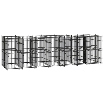 Outdoor Dog Kennel Steel 1.84 M²