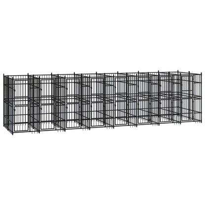 Outdoor Dog Kennel Steel 1.84 M²