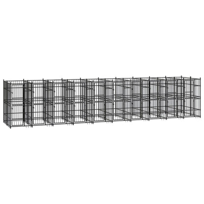 Outdoor Dog Kennel Steel 1.84 M²