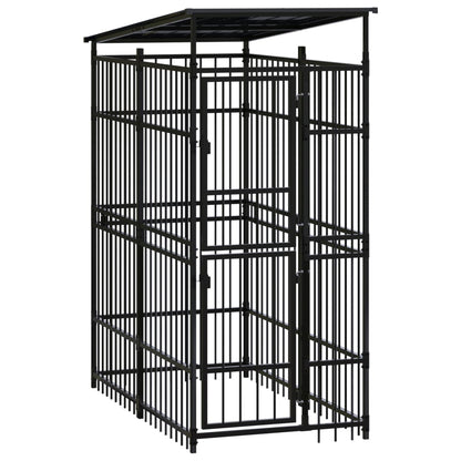 Outdoor Dog Kennel Steel 1.84 M²