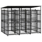 Outdoor Dog Kennel Steel 1.84 M²