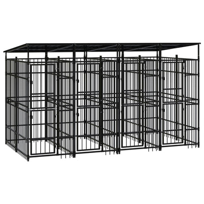 Outdoor Dog Kennel Steel 1.84 M²