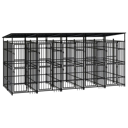 Outdoor Dog Kennel Steel 1.84 M²