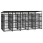 Outdoor Dog Kennel Steel 1.84 M²