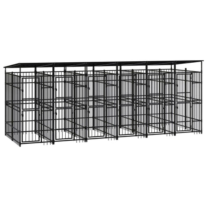 Outdoor Dog Kennel Steel 1.84 M²