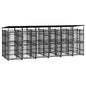 Outdoor Dog Kennel Steel 1.84 M²