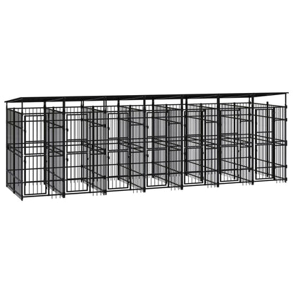 Outdoor Dog Kennel Steel 1.84 M²