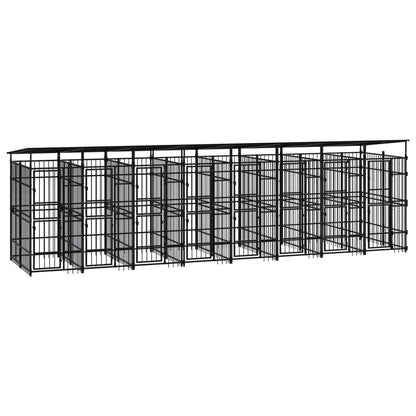 Outdoor Dog Kennel Steel 1.84 M²