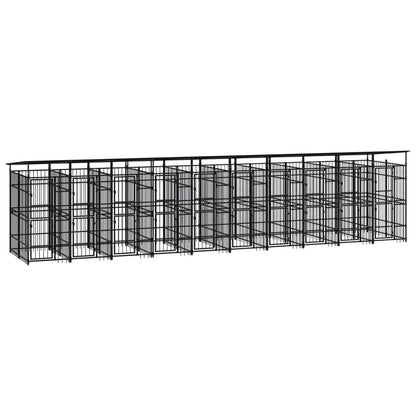 Outdoor Dog Kennel Steel 1.84 M²