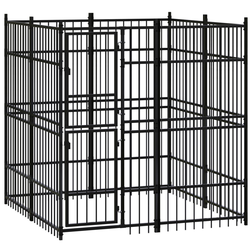 Outdoor Dog Kennel Steel 3.69 M²
