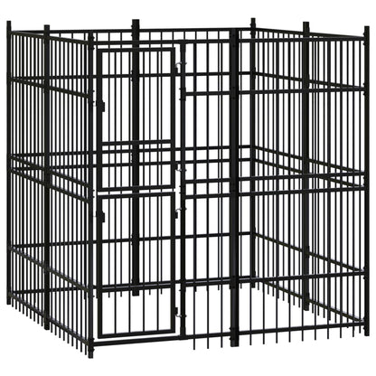 Outdoor Dog Kennel Steel 3.69 M²
