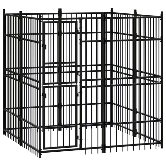 Outdoor Dog Kennel Steel 3.69 M²