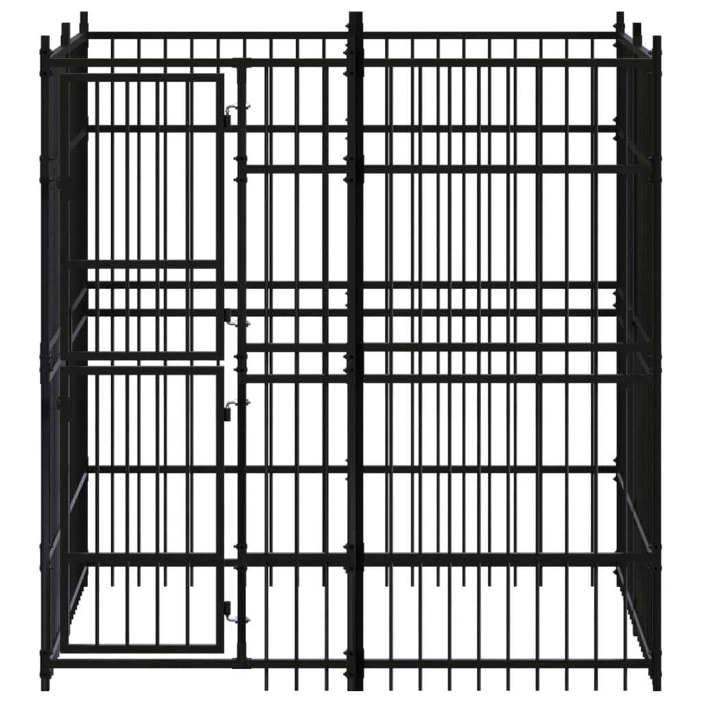 Outdoor Dog Kennel Steel 3.69 M²
