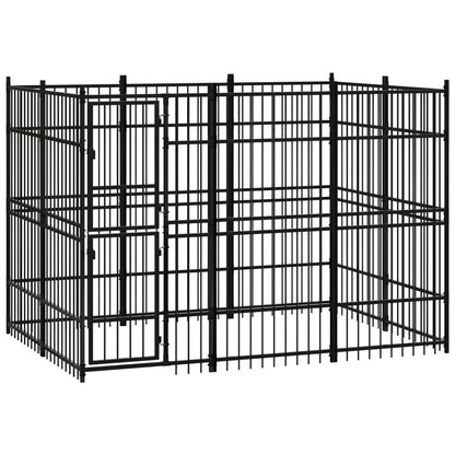 Outdoor Dog Kennel Steel 3.69 M²