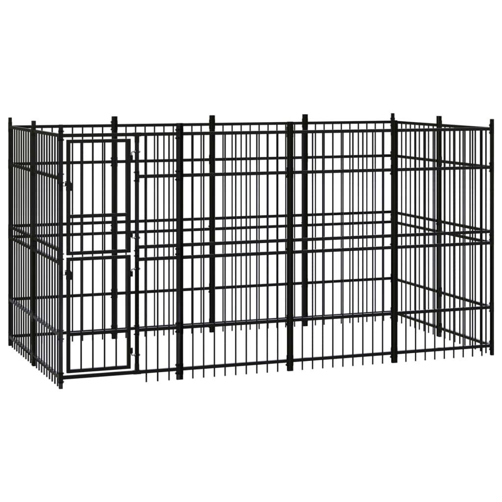 Outdoor Dog Kennel Steel 3.69 M²