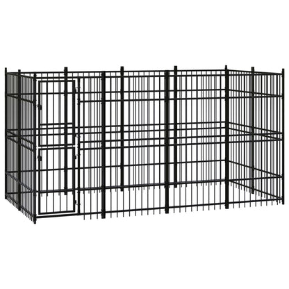 Outdoor Dog Kennel Steel 3.69 M²