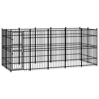 Outdoor Dog Kennel Steel 3.69 M²