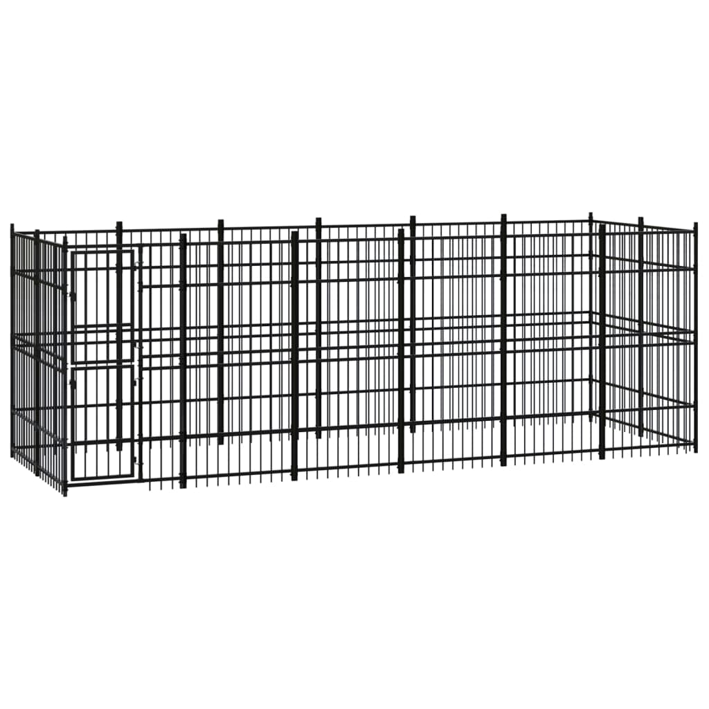 Outdoor Dog Kennel Steel 3.69 M²