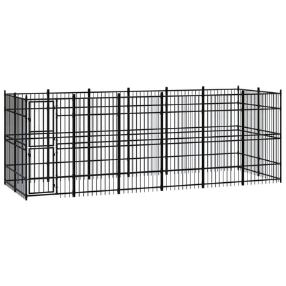 Outdoor Dog Kennel Steel 3.69 M²