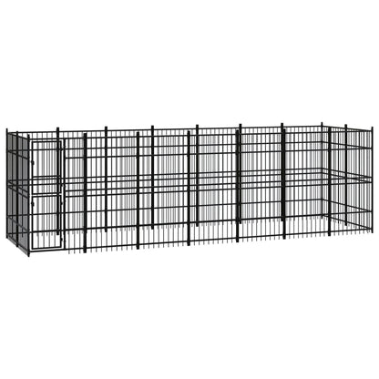 Outdoor Dog Kennel Steel 3.69 M²