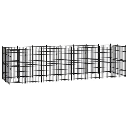 Outdoor Dog Kennel Steel 3.69 M²