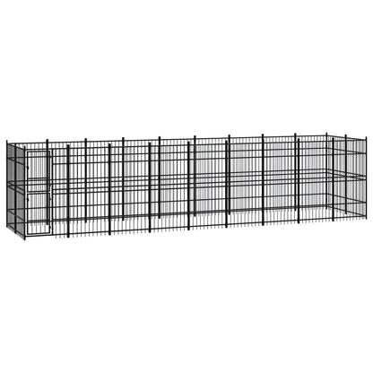 Outdoor Dog Kennel Steel 3.69 M²