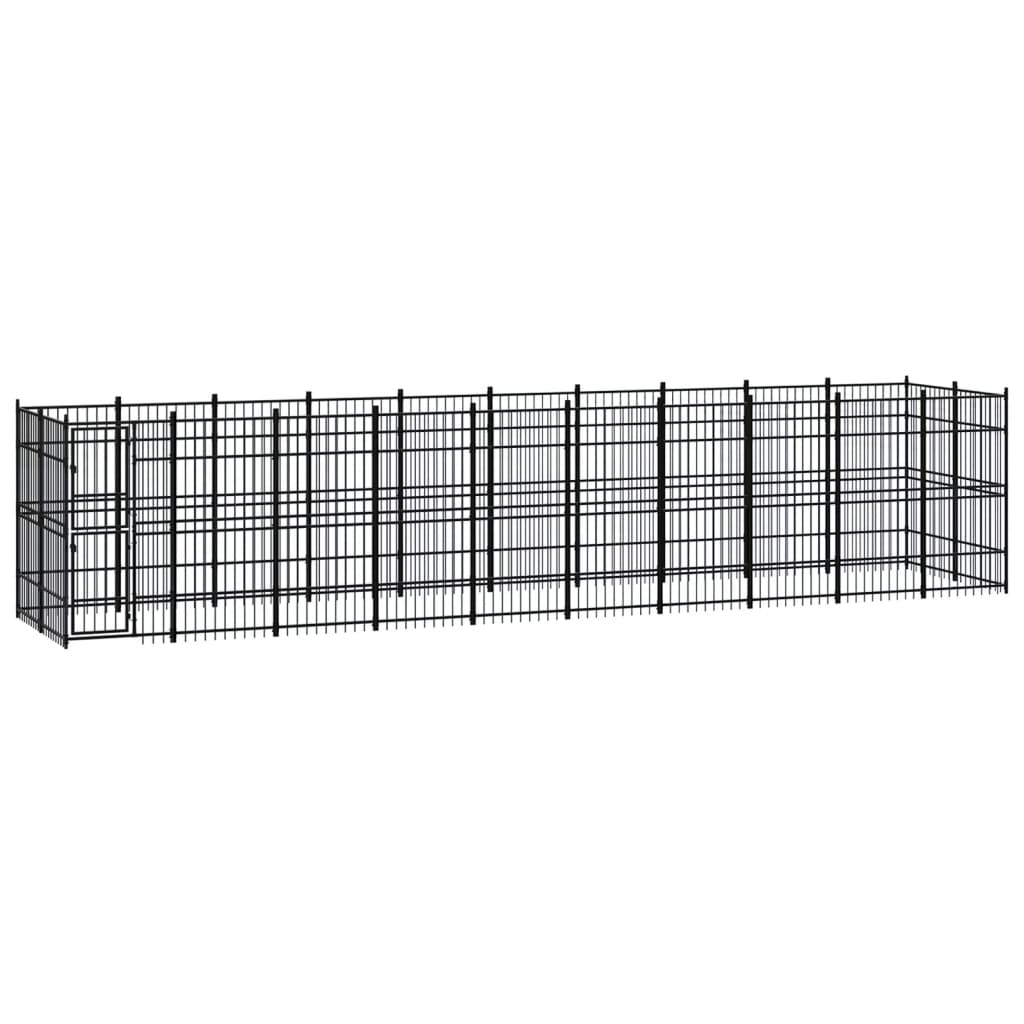 Outdoor Dog Kennel Steel 3.69 M²