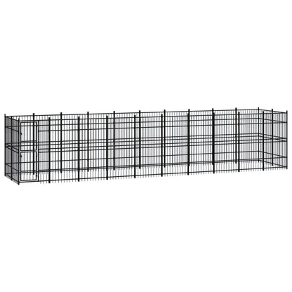 Outdoor Dog Kennel Steel 3.69 M²