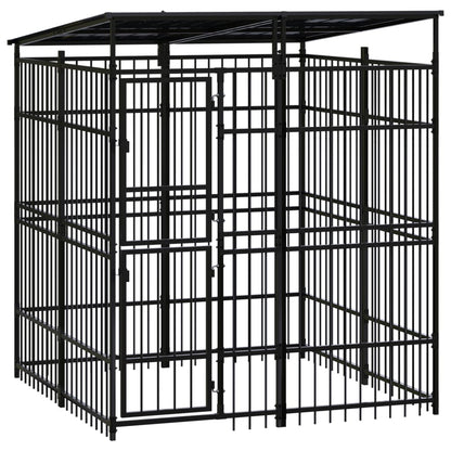 Outdoor Dog Kennel Steel 3.69 M²