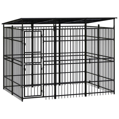 Outdoor Dog Kennel Steel 3.69 M²