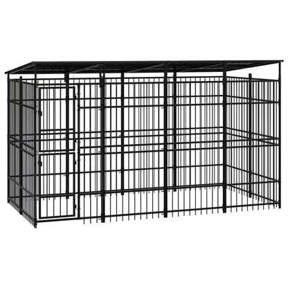 Outdoor Dog Kennel Steel 3.69 M²