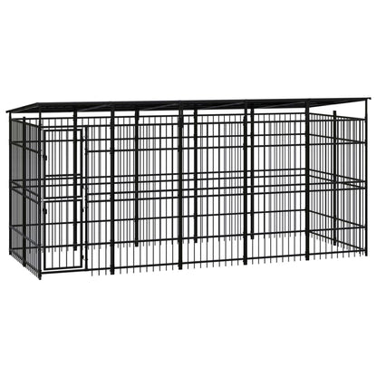 Outdoor Dog Kennel Steel 3.69 M²