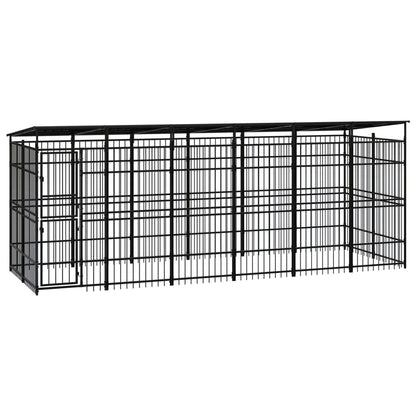 Outdoor Dog Kennel Steel 3.69 M²
