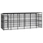 Outdoor Dog Kennel Steel 3.69 M²