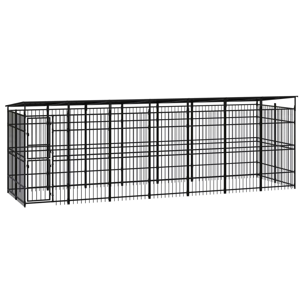 Outdoor Dog Kennel Steel 3.69 M²