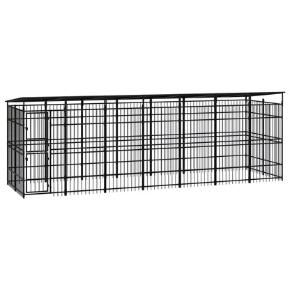 Outdoor Dog Kennel Steel 3.69 M²