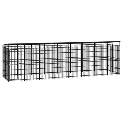 Outdoor Dog Kennel Steel 3.69 M²