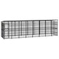 Outdoor Dog Kennel Steel 3.69 M²