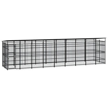 Outdoor Dog Kennel Steel 3.69 M²