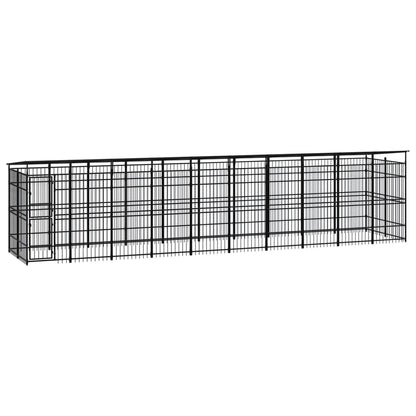 Outdoor Dog Kennel Steel 3.69 M²