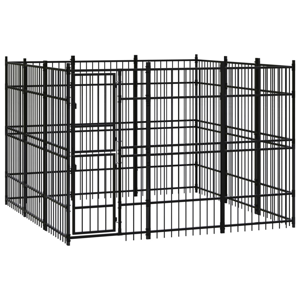 Outdoor Dog Kennel Steel 8.29 M²