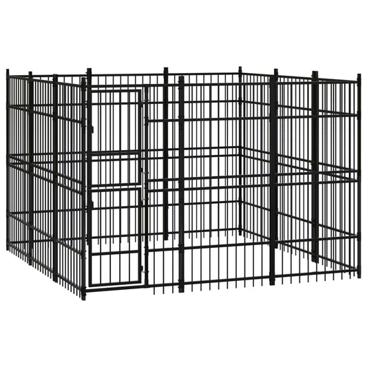Outdoor Dog Kennel Steel 8.29 M²