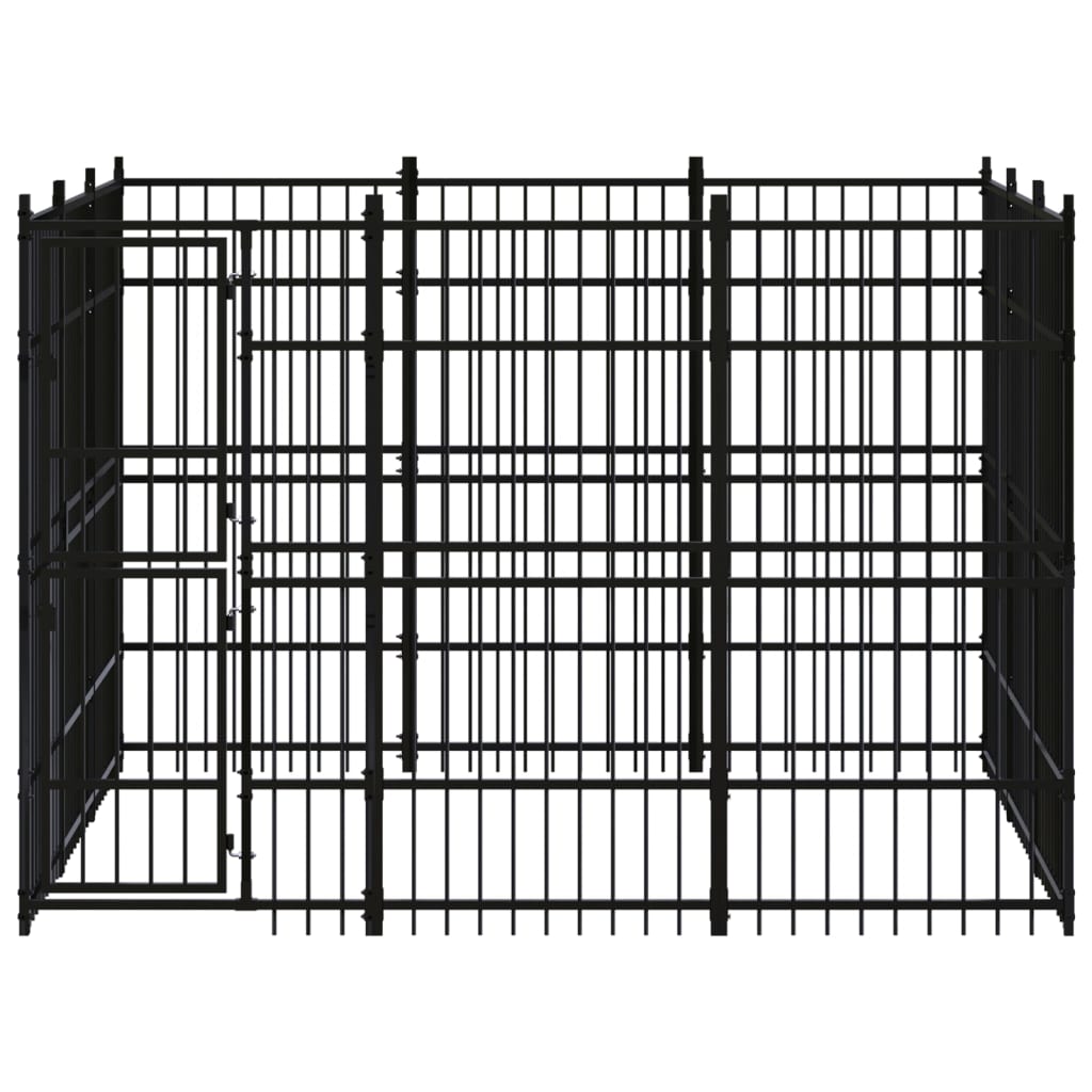 Outdoor Dog Kennel Steel 8.29 M²