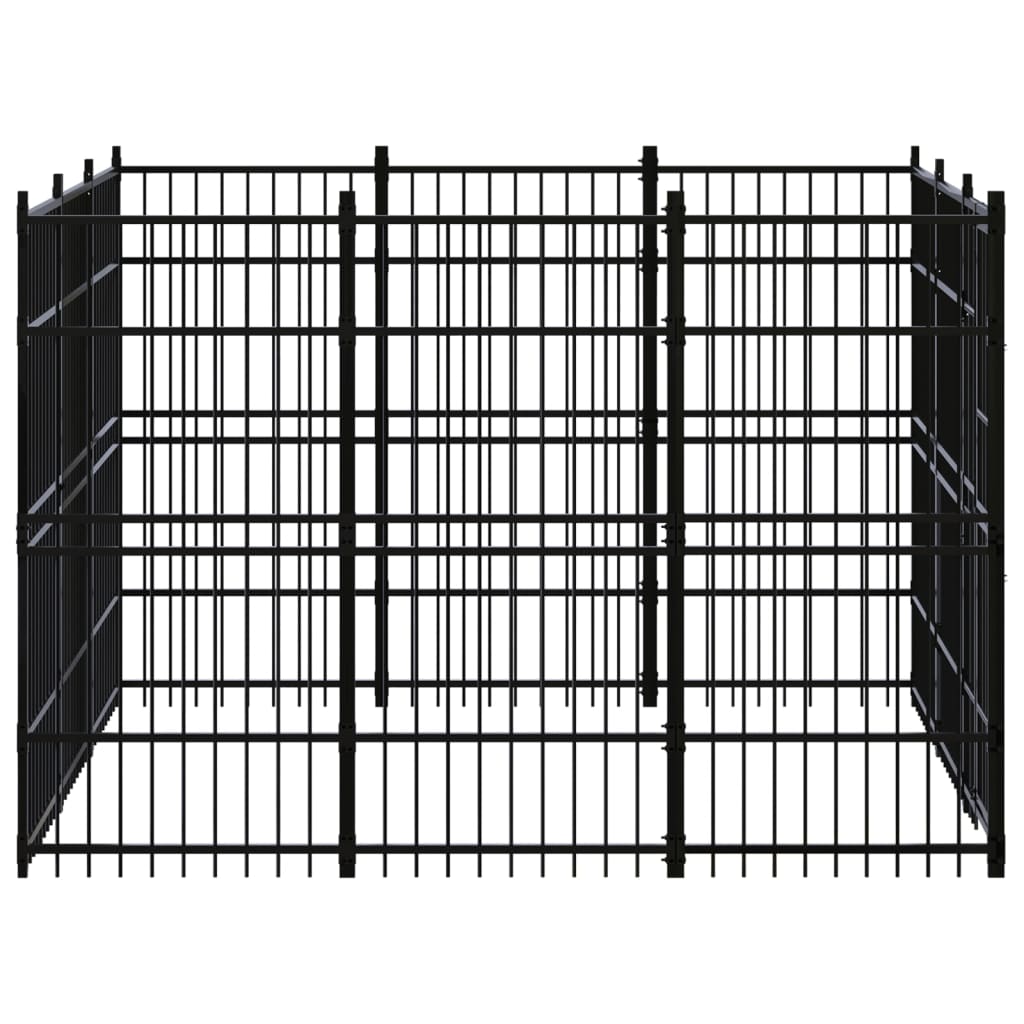 Outdoor Dog Kennel Steel 8.29 M²