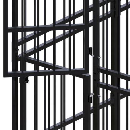 Outdoor Dog Kennel Steel 8.29 M²