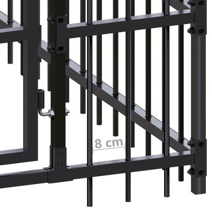 Outdoor Dog Kennel Steel 8.29 M²
