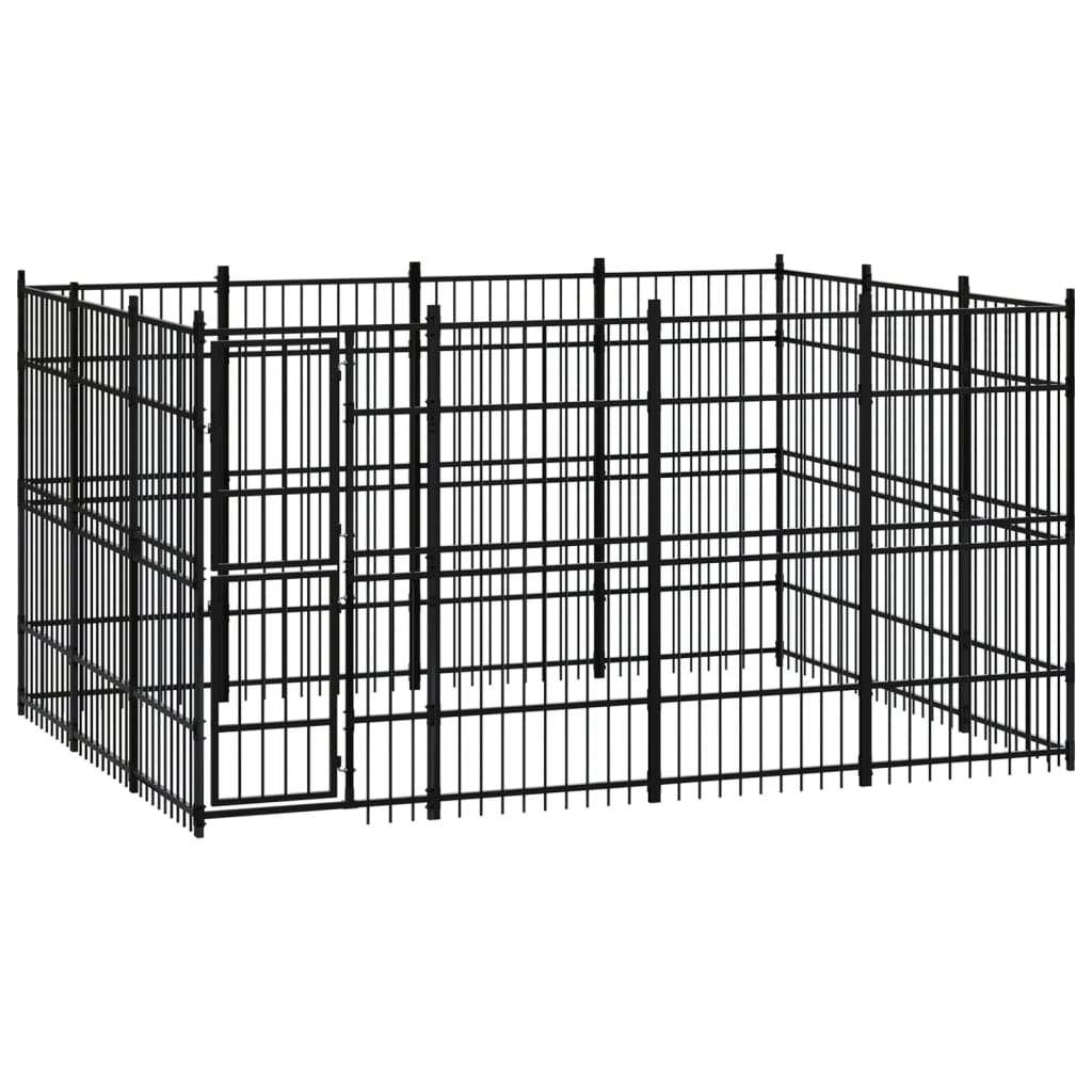 Outdoor Dog Kennel Steel 8.29 M²