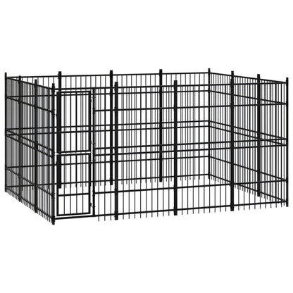 Outdoor Dog Kennel Steel 8.29 M²