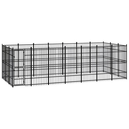 Outdoor Dog Kennel Steel 8.29 M²