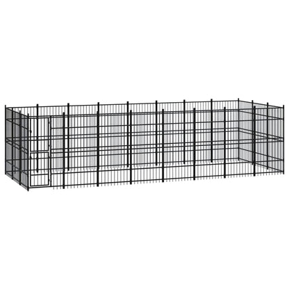 Outdoor Dog Kennel Steel 8.29 M²